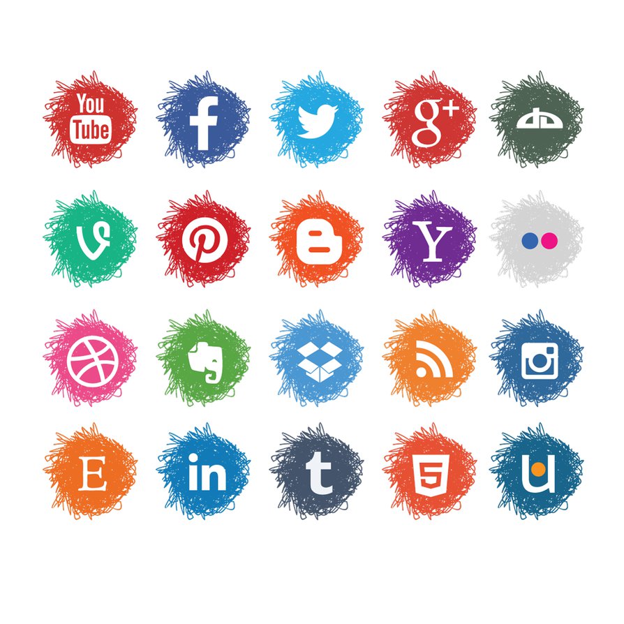 Vector Sketch Social Media Icons Set Free Download